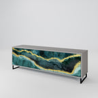 GOLDRUSH ODYSSEY 3-Door TV Stand in Grey Finish