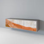 SANDHILLS SPLENDOUR 3-Door TV Stand in Grey Finish