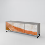 SANDHILLS SPLENDOUR 3-Door TV Stand in Grey Finish