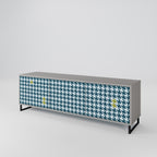 OUT OF CONTEXT 3-Door TV Stand in Grey Finish