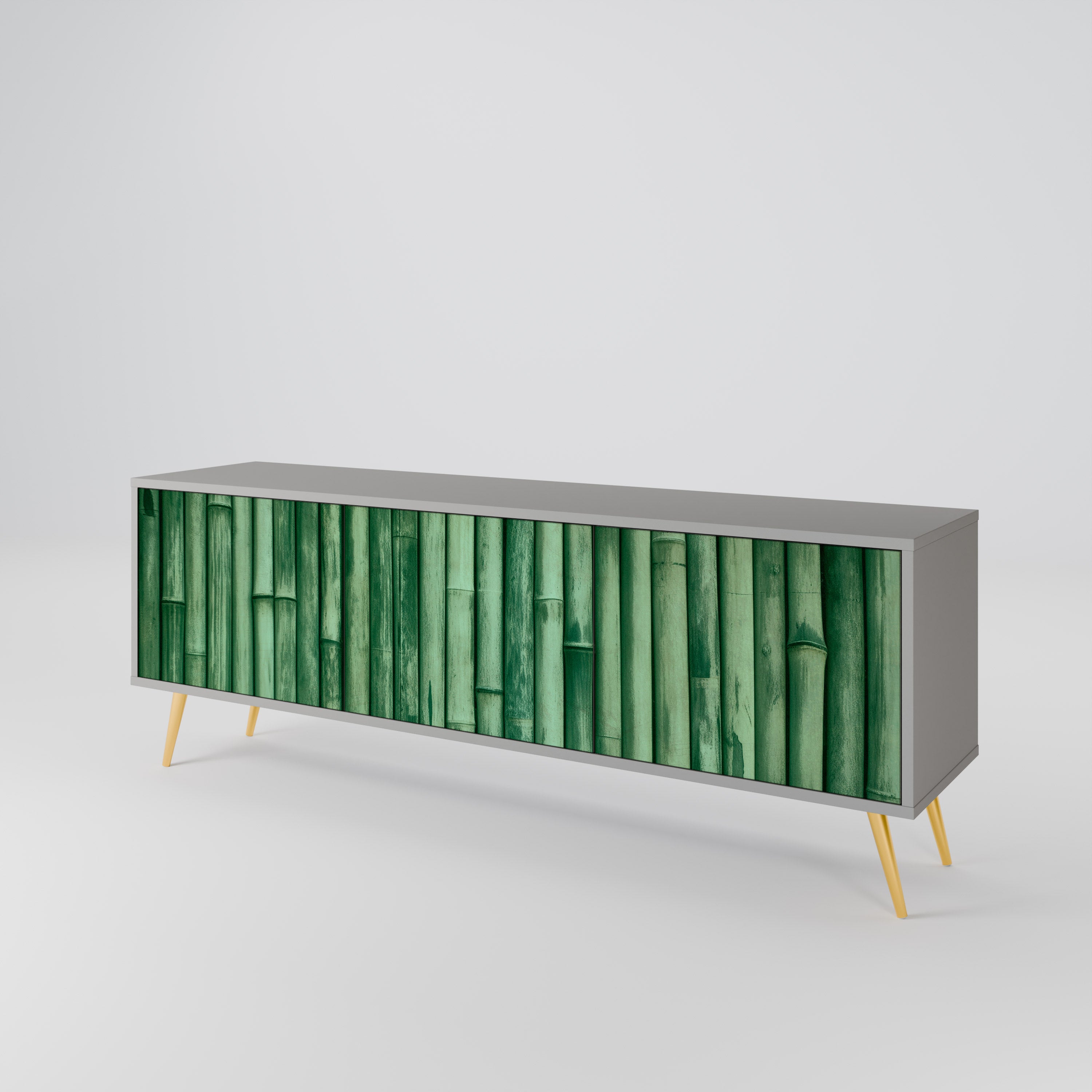 NATURAL GREEN TV-bänk med 3 dörrar