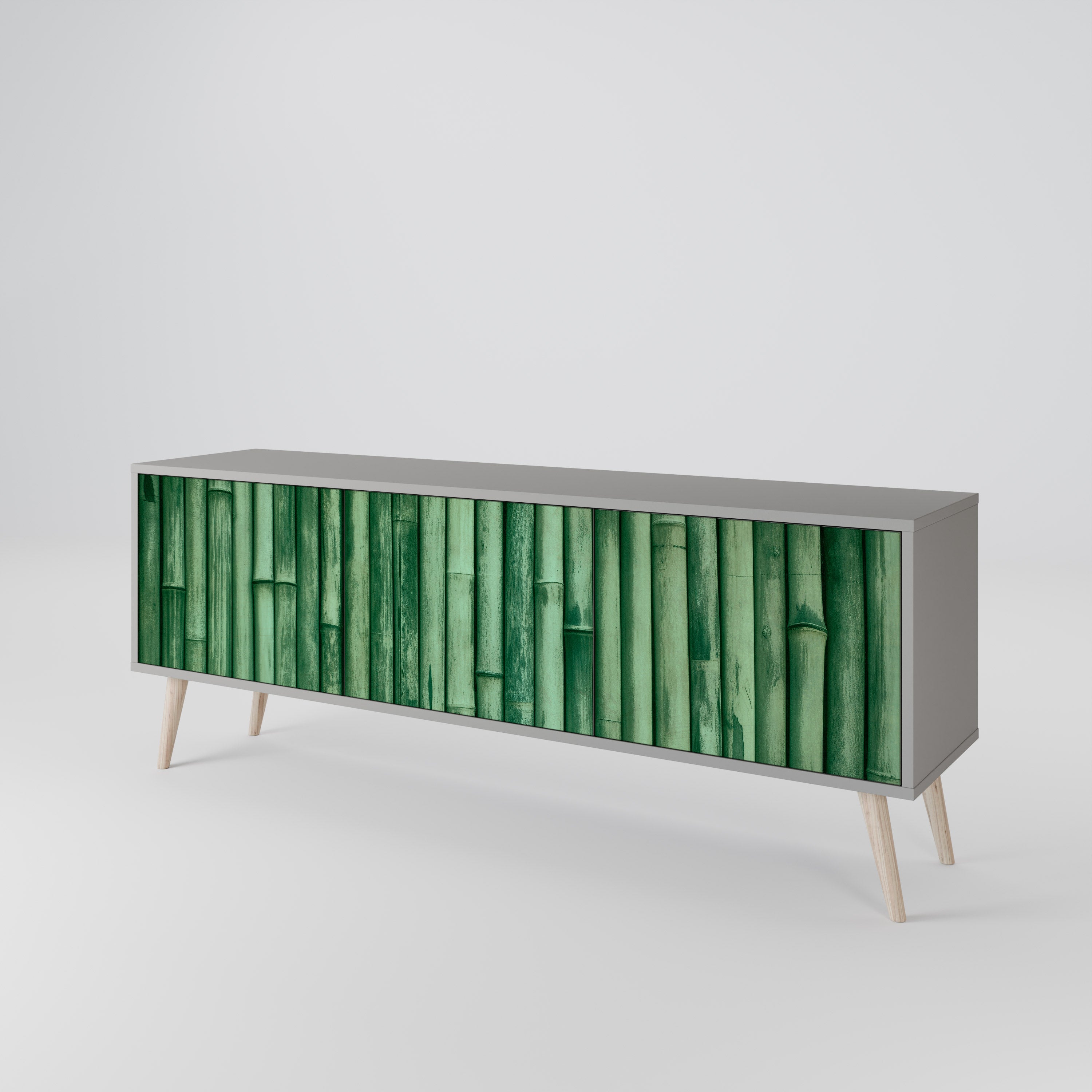 NATURAL GREEN TV-bänk med 3 dörrar