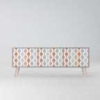 HAZY NOSTALGIA 3-Door TV Stand in Grey Finish