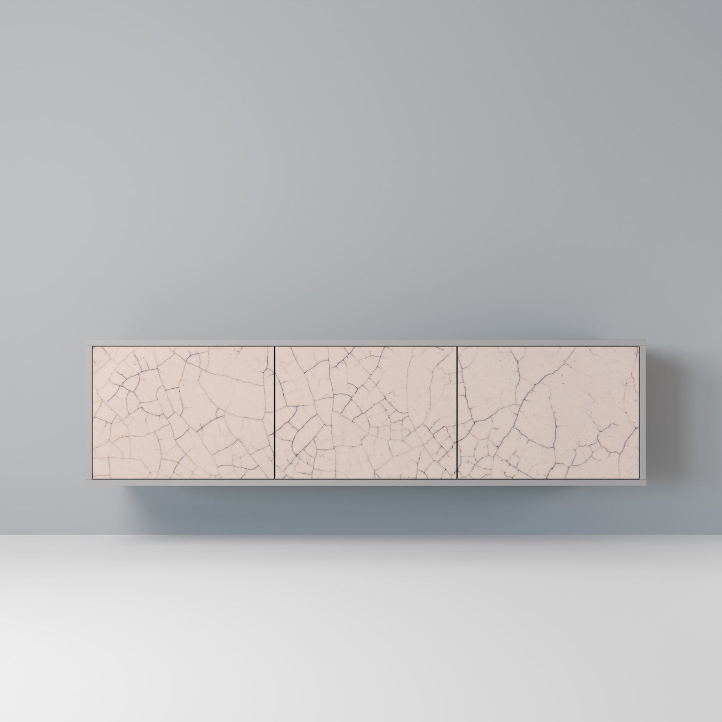 CERAMIC TEXTURE 3-dörrars TV-bänk i grå finish