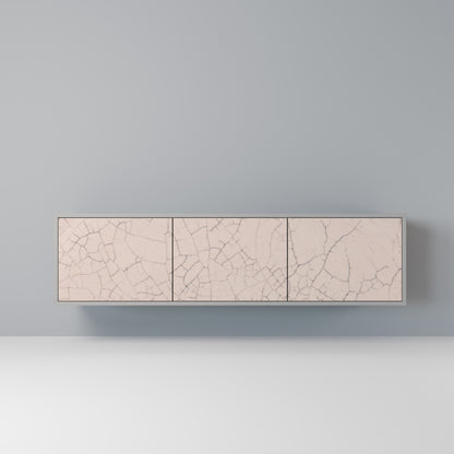 CERAMIC TEXTURE 3-dörrars TV-bänk i grå finish