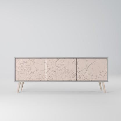 CERAMIC TEXTURE 3-dörrars TV-bänk i grå finish