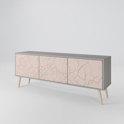 CERAMIC TEXTURE 3-dörrars TV-bänk i grå finish