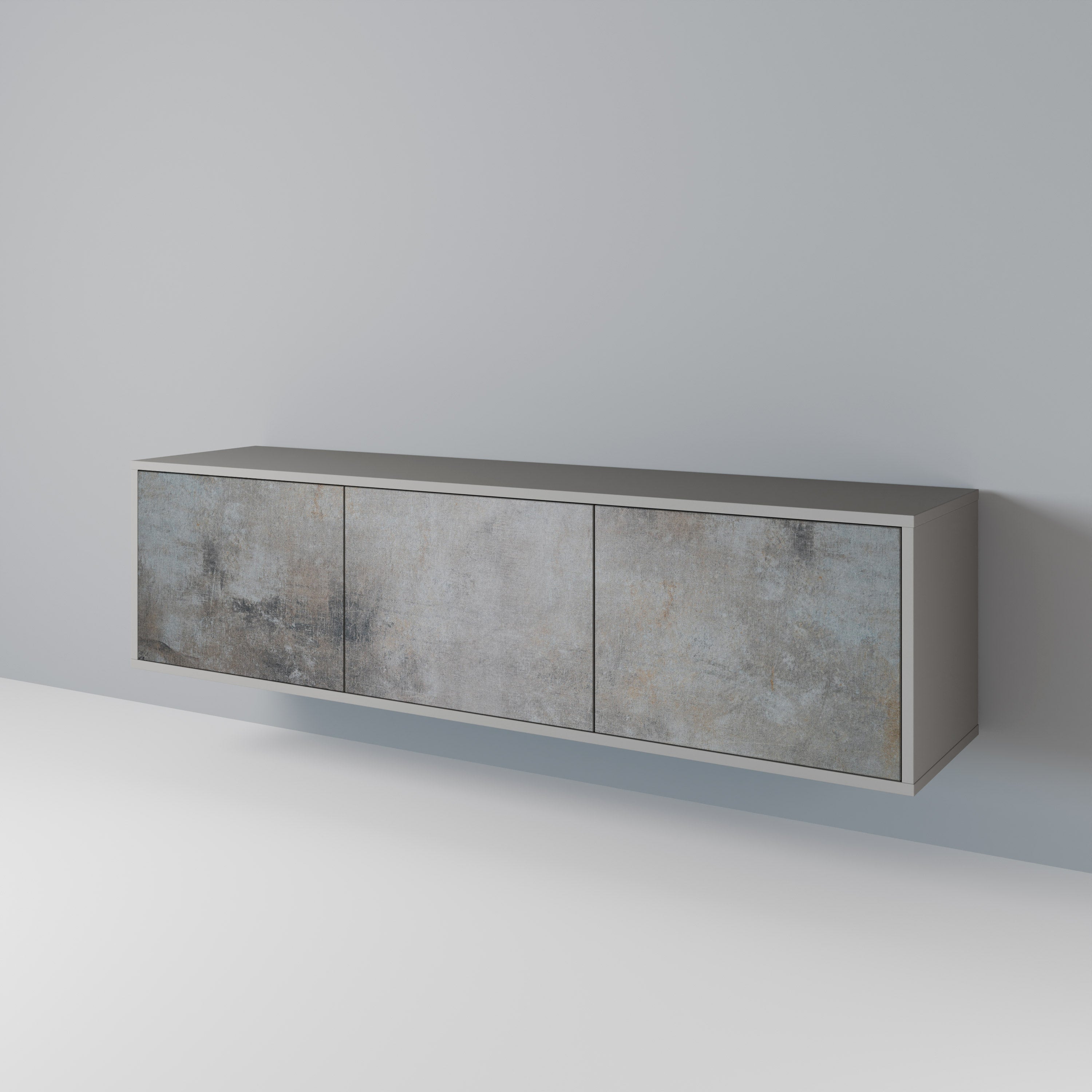 CONCRETE WALL TV-bänk med 3 dörrar