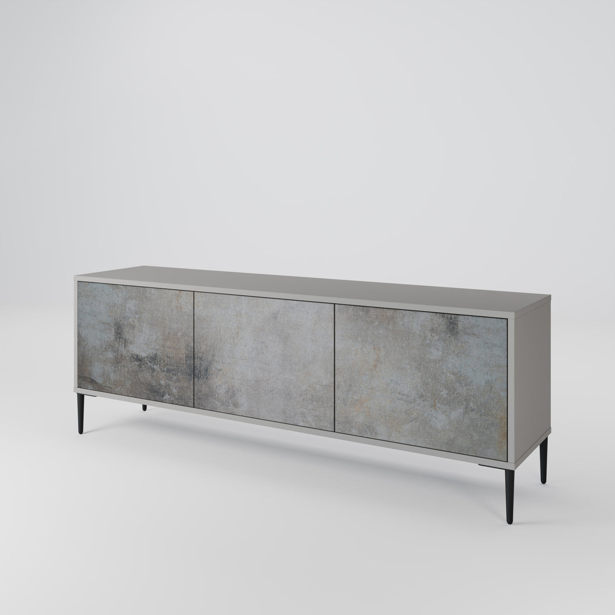 CONCRETE WALL TV-bänk med 3 dörrar