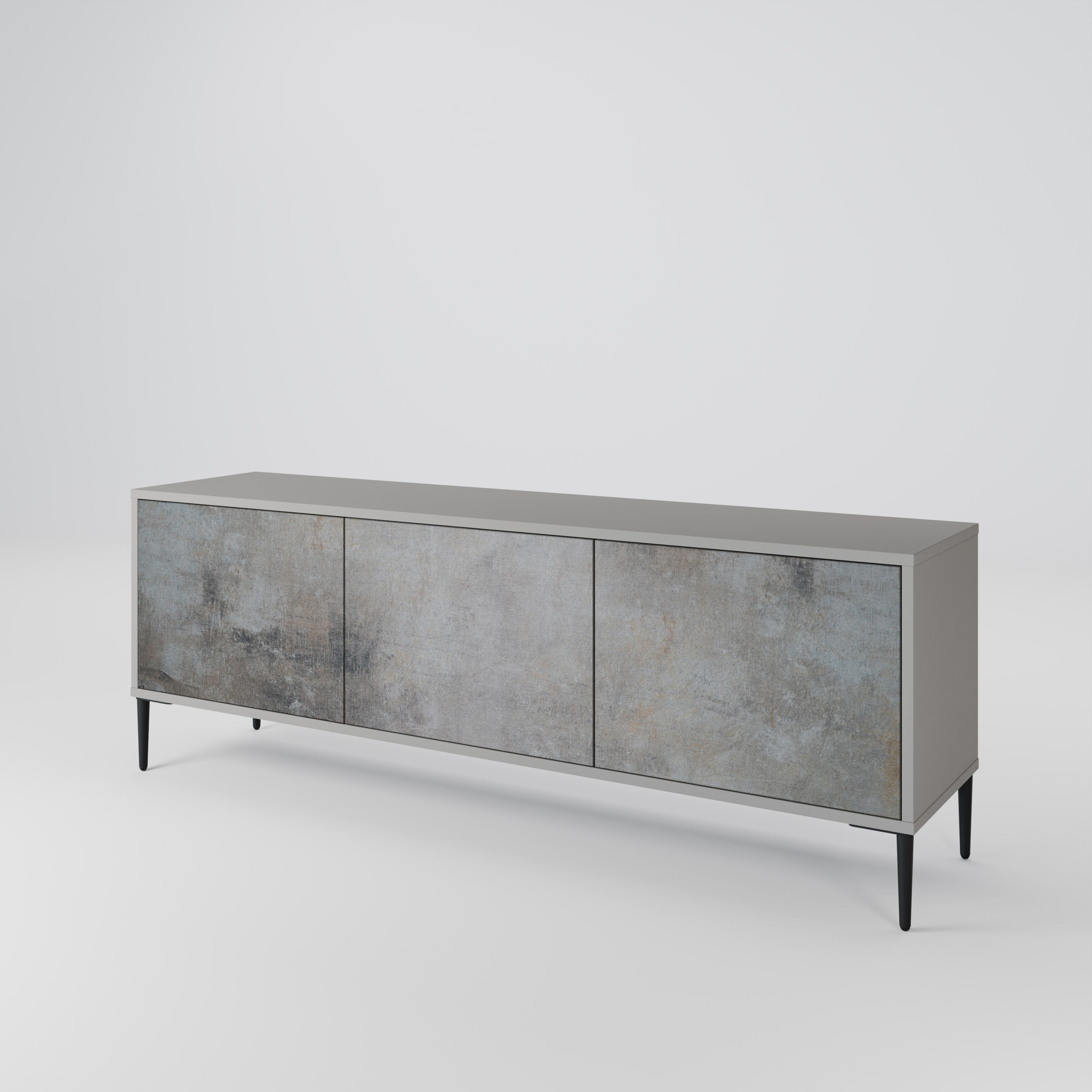 CONCRETE WALL TV-bänk med 3 dörrar