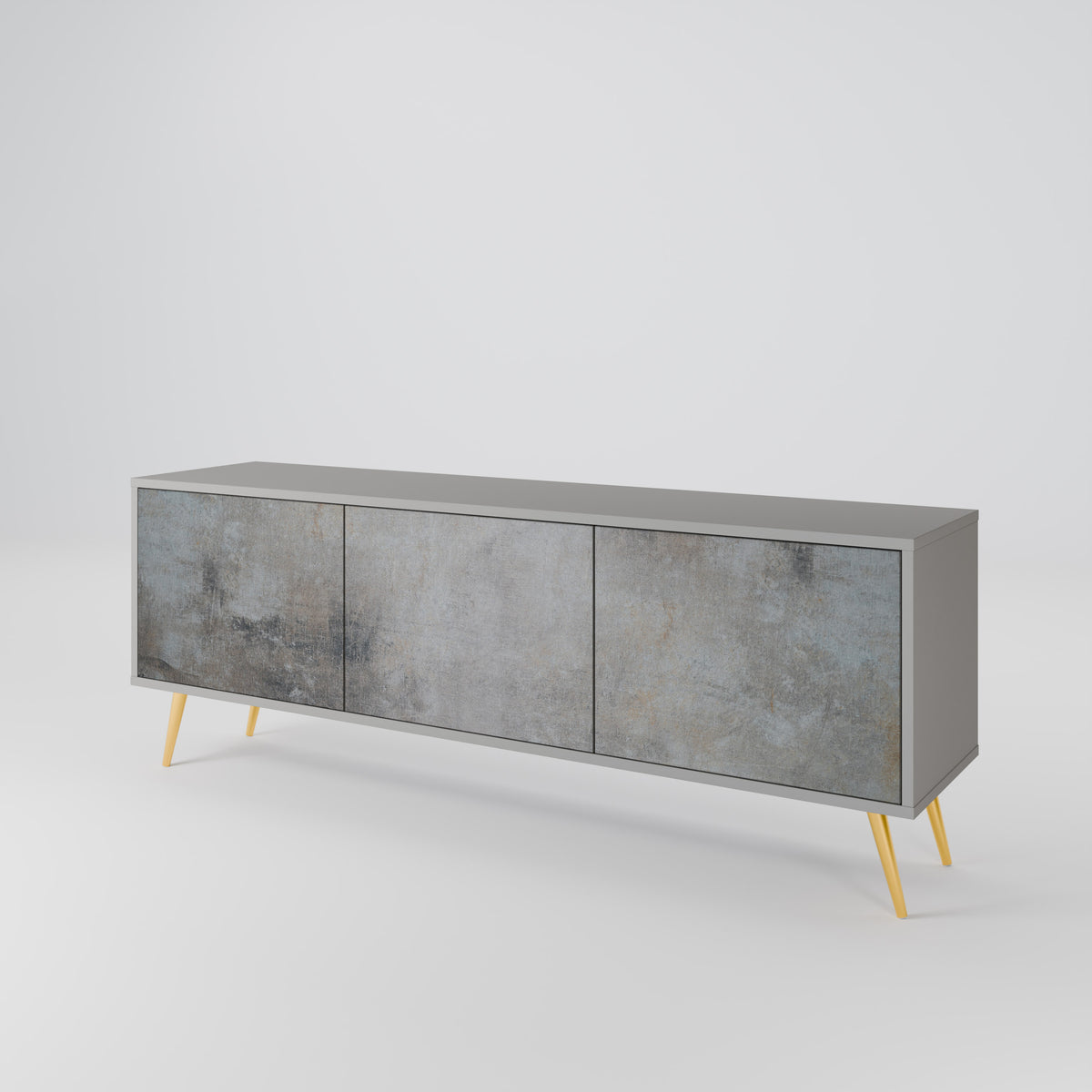 CONCRETE WALL TV-bänk med 3 dörrar