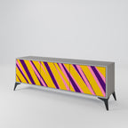 DREAMS COME TRUE 3-Door TV Stand in Grey Finish