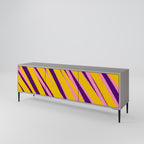 DREAMS COME TRUE 3-Door TV Stand in Grey Finish