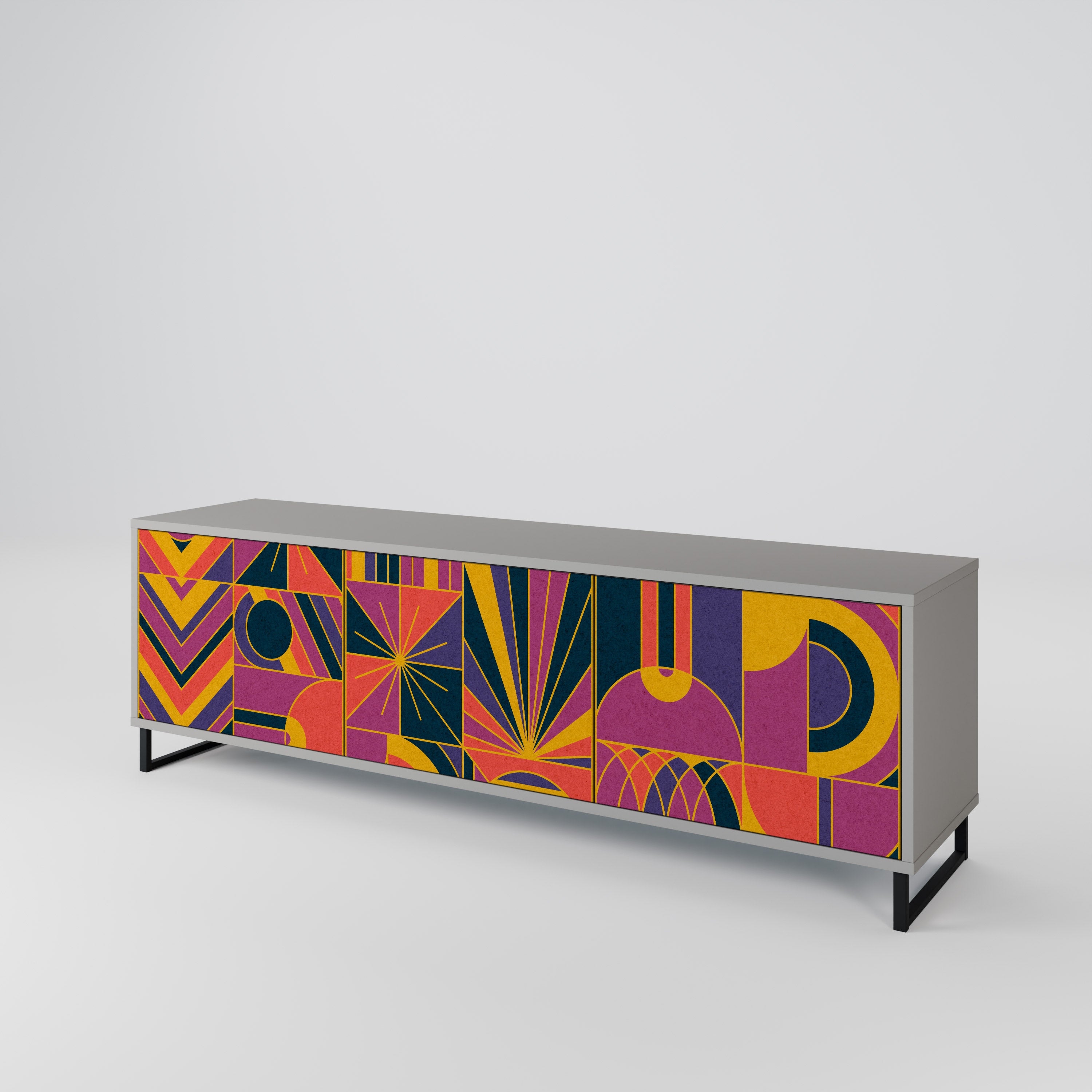 ELECTRIC PATTERNS TV-bänk med 3 dörrar