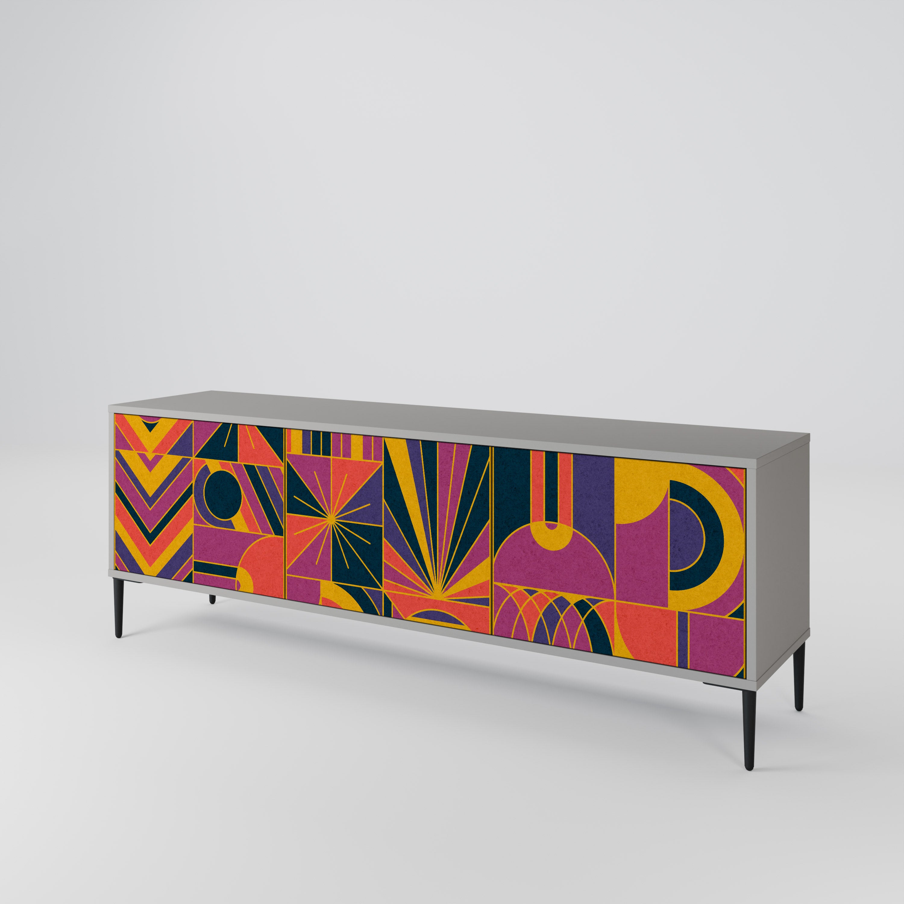 ELECTRIC PATTERNS TV-bänk med 3 dörrar