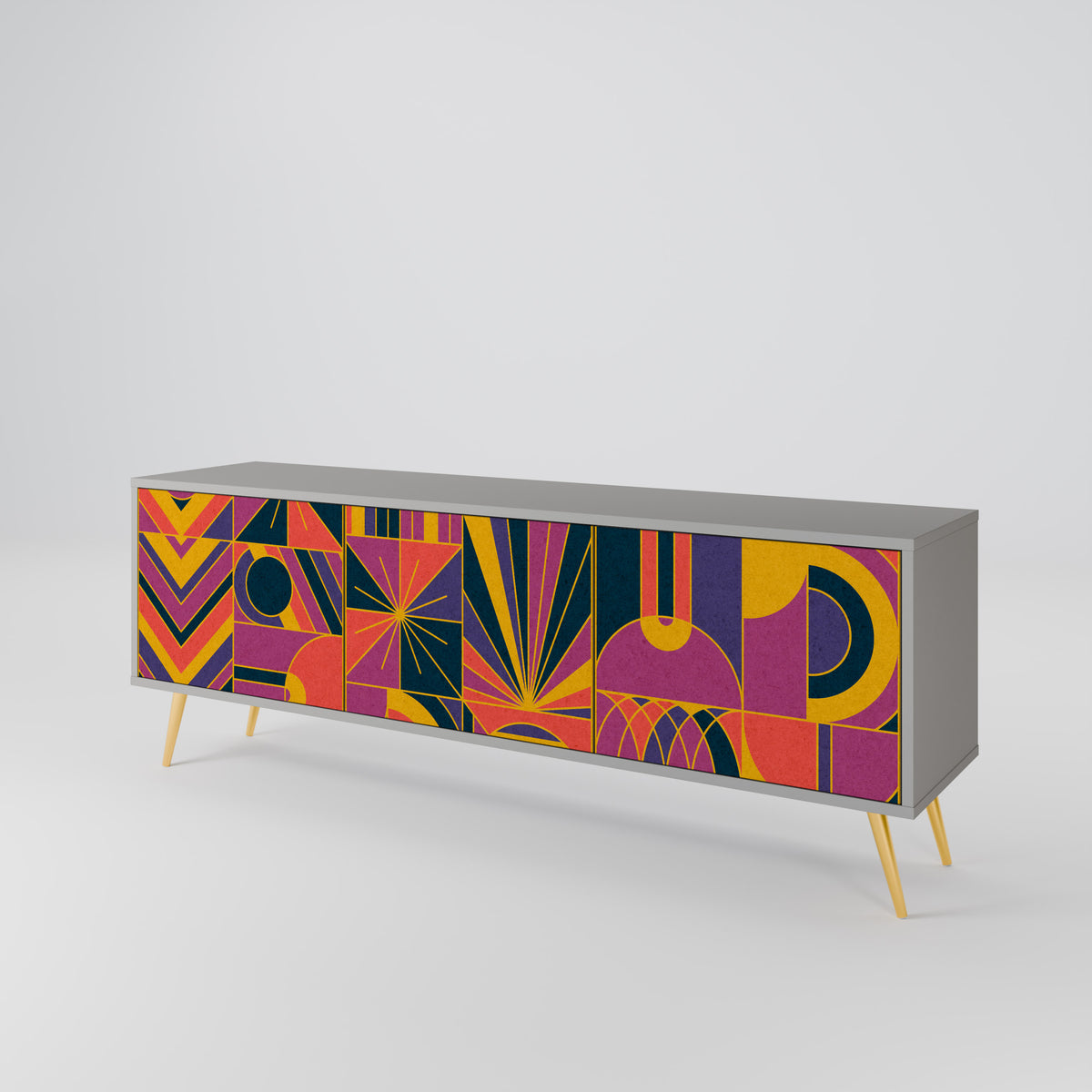 ELECTRIC PATTERNS TV-bänk med 3 dörrar