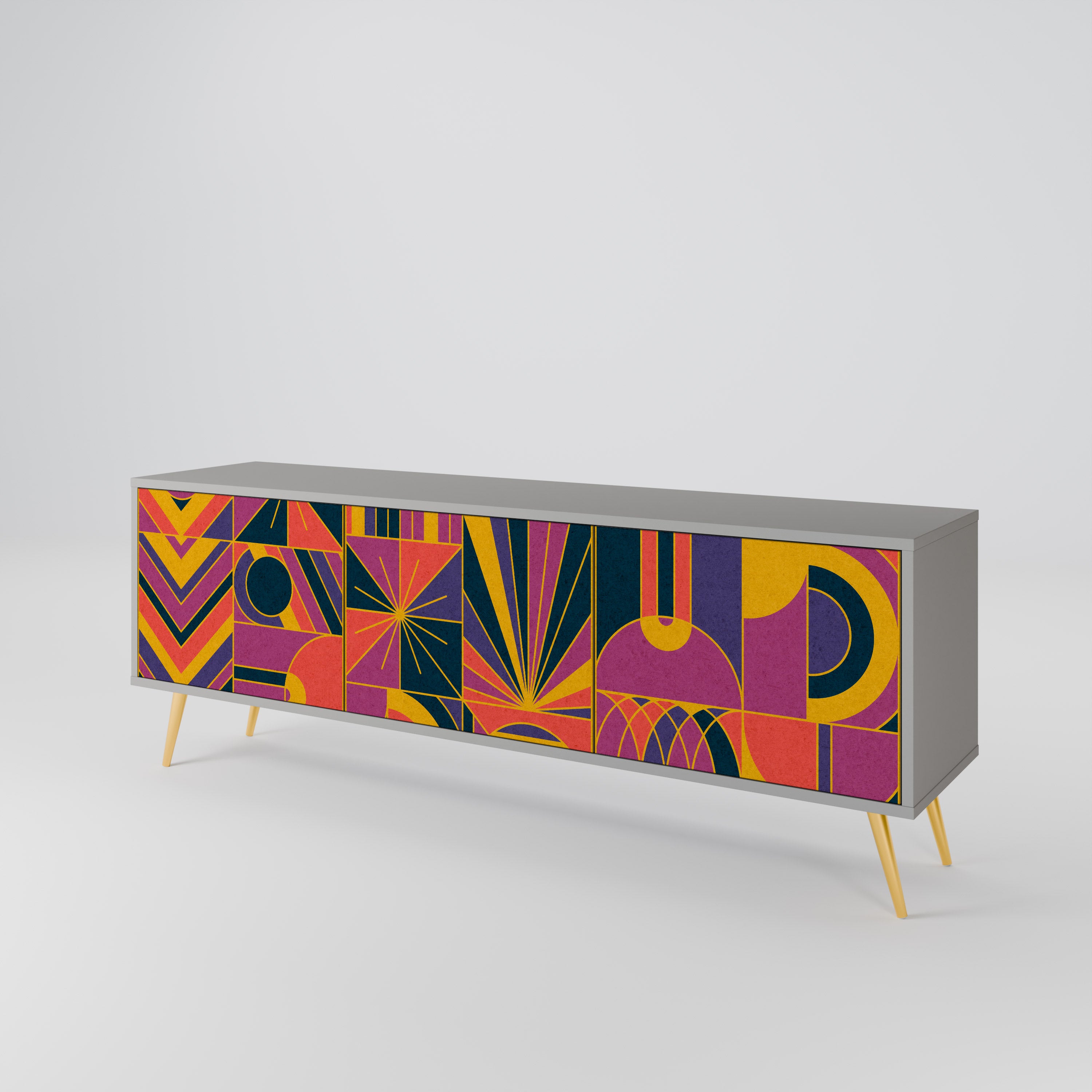 ELECTRIC PATTERNS TV-bänk med 3 dörrar