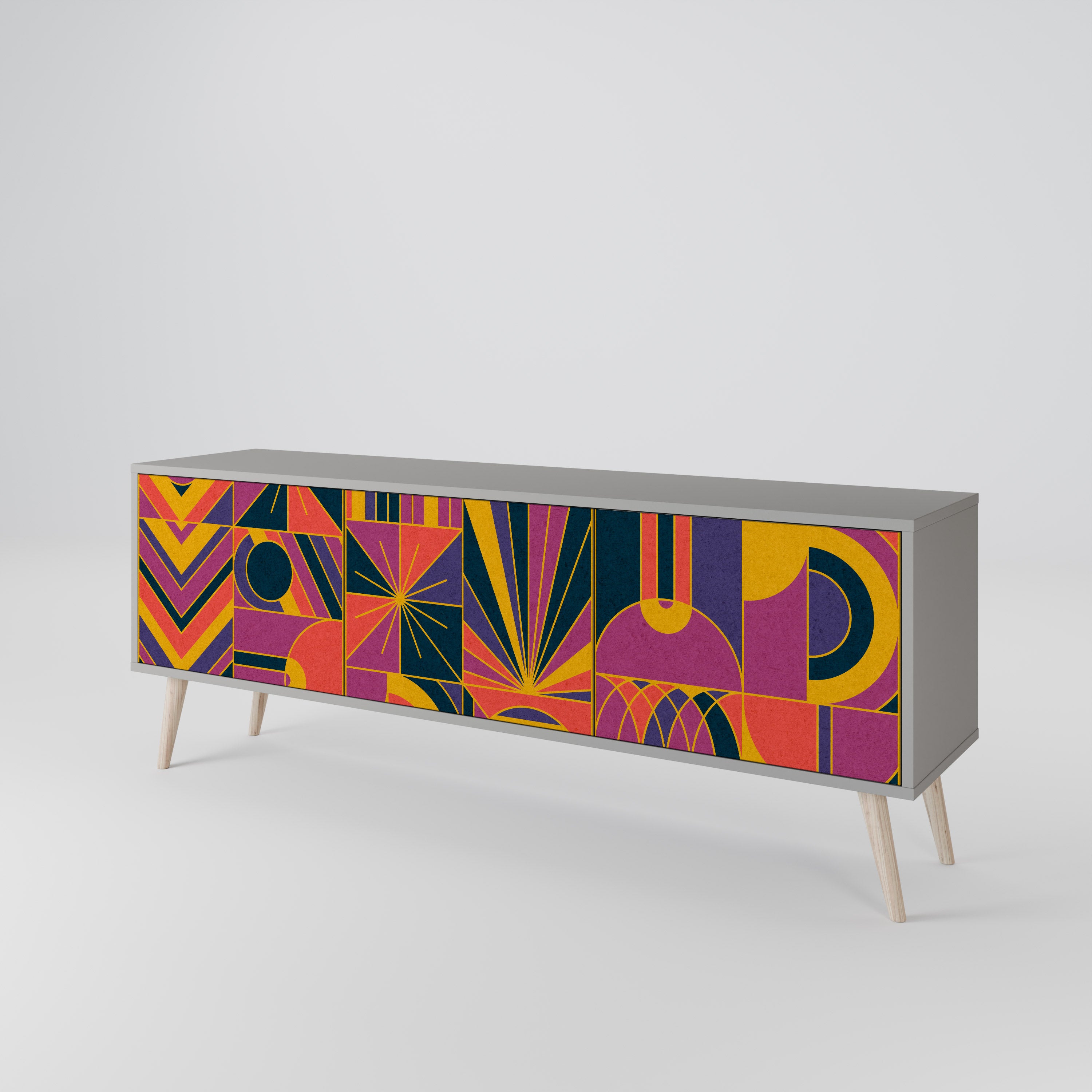 ELECTRIC PATTERNS TV-bänk med 3 dörrar