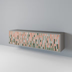 BUILDING THE FUTURE 3-Door TV Stand in Grey Finish