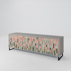 BUILDING THE FUTURE 3-Door TV Stand in Grey Finish