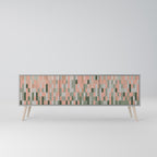 BUILDING THE FUTURE 3-Door TV Stand in Grey Finish