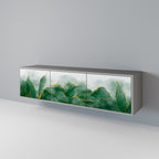 EXPENSIVE NATURE 3-Door TV Stand in Grey Finish