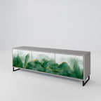 EXPENSIVE NATURE 3-Door TV Stand in Grey Finish