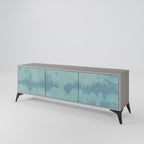 SKY WASH 3-dörrars TV-bänk i grå finish