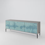 SKY WASH 3-dörrars TV-bänk i grå finish