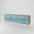 SKY WASH 3-dörrars TV-bänk i grå finish