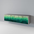 NORTHERN LIGHTS 3-dörrars TV-bänk i grå finish