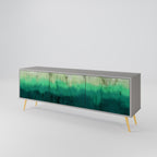 NORTHERN LIGHTS 3-dörrars TV-bänk i grå finish