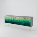 NORTHERN LIGHTS 3-dörrars TV-bänk i grå finish