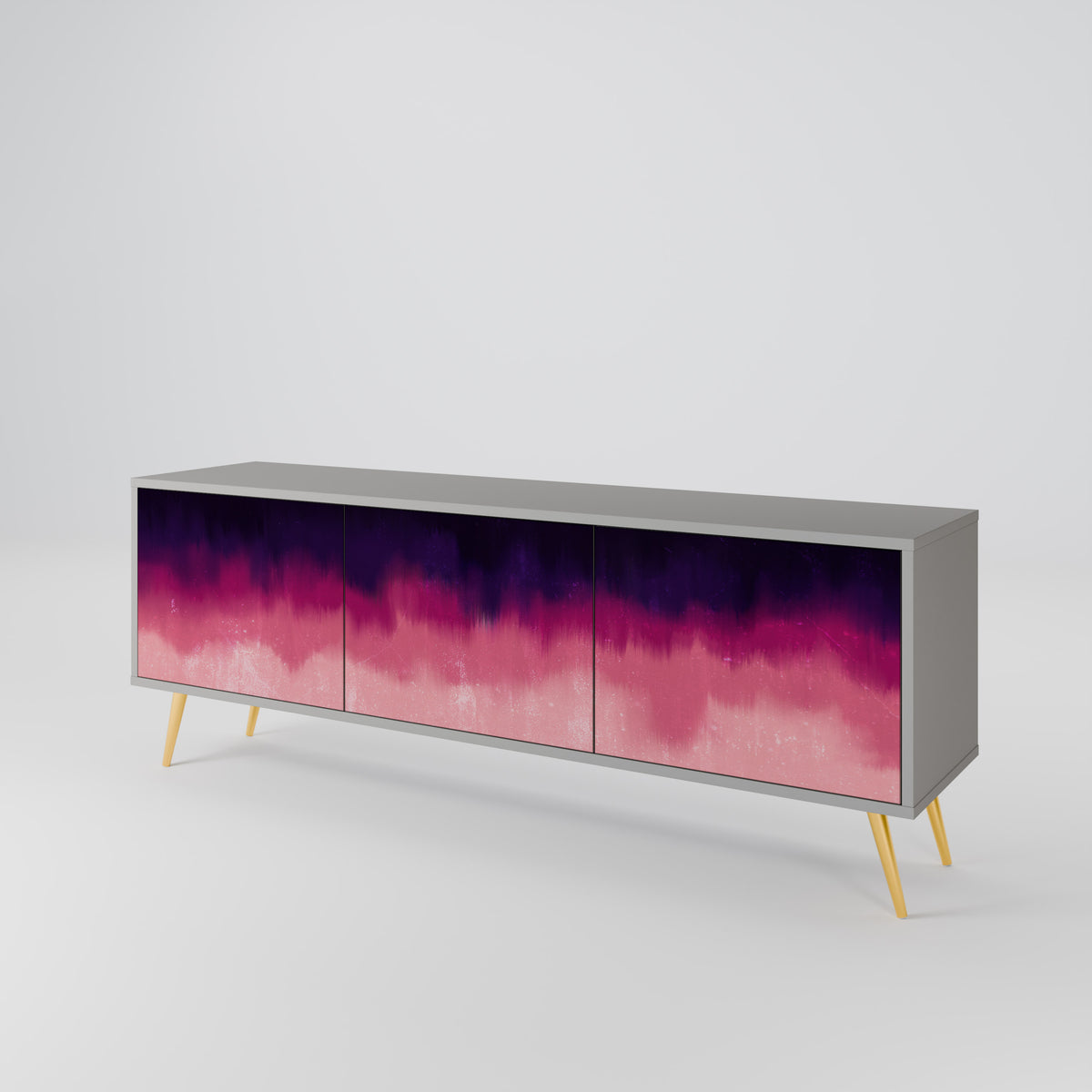 AURORA BOREALIS TV-bänk med 3 dörrar