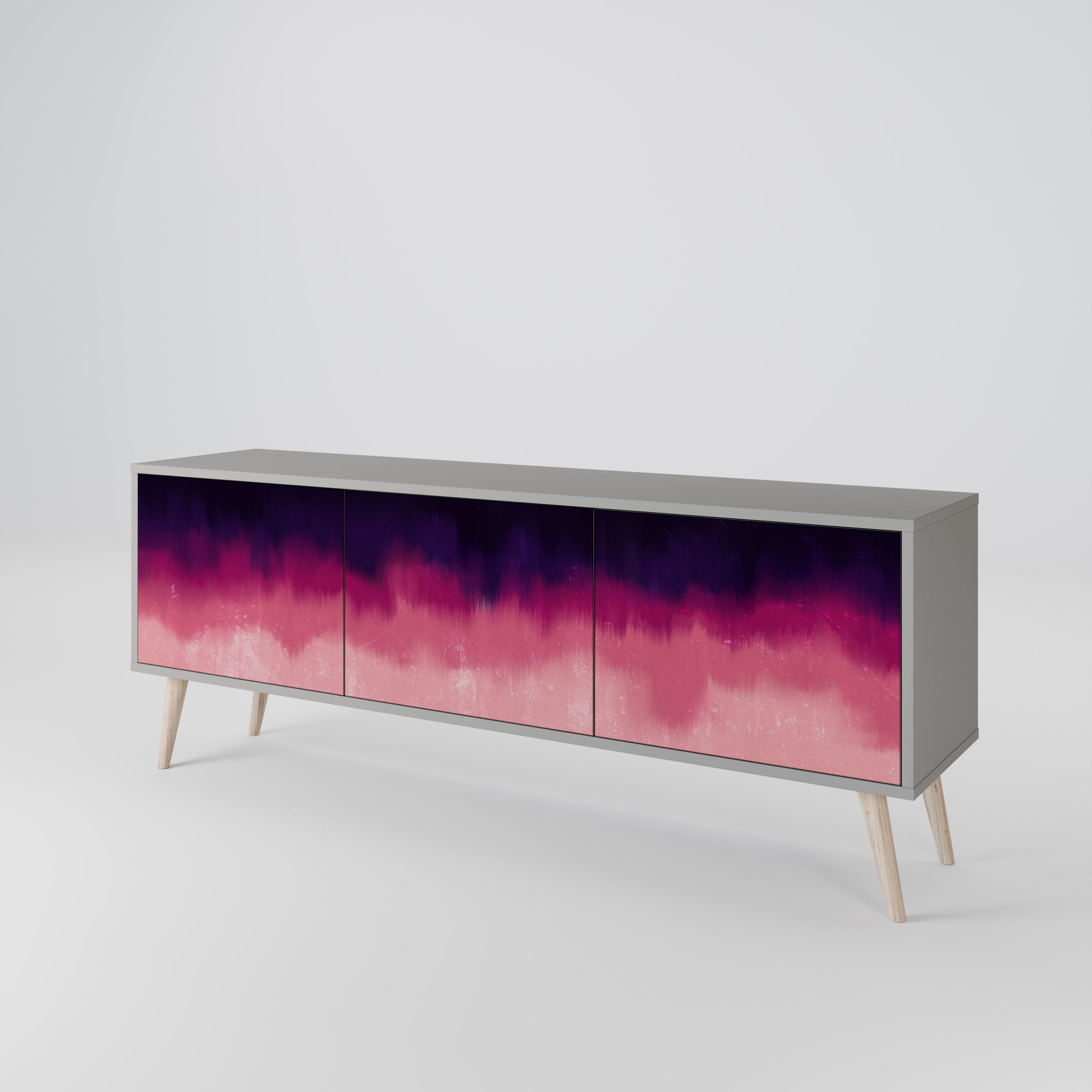 AURORA BOREALIS TV-bänk med 3 dörrar