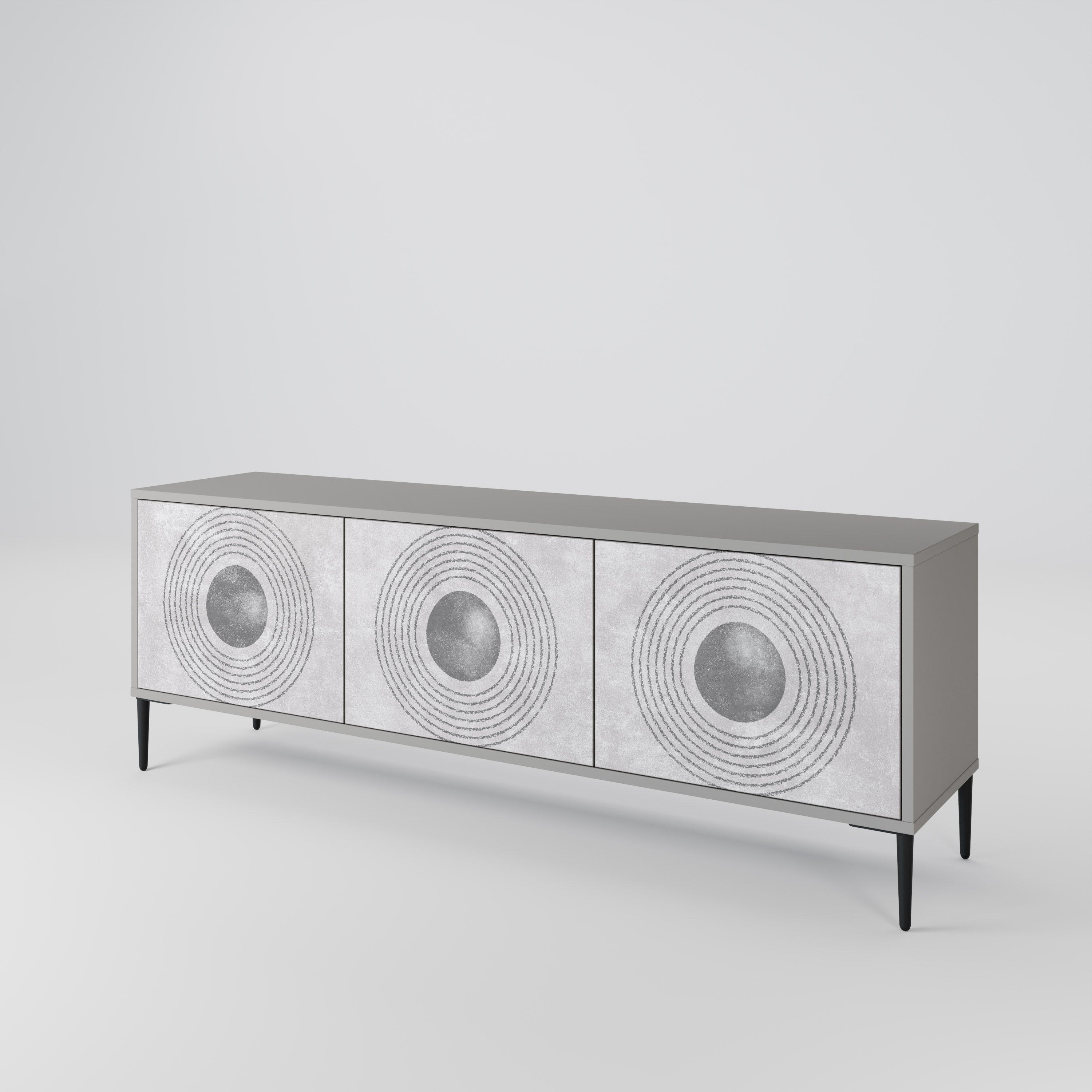 SOLID CIRCLES TV-bänk med 3 dörrar