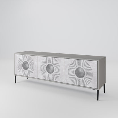 SOLID CIRCLES TV-bänk med 3 dörrar