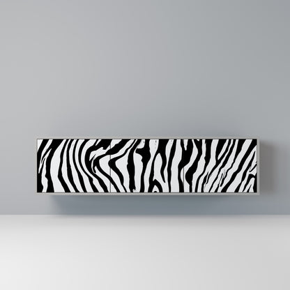 SPLENDID ZEBRA 3-dörrars TV-bänk i grå finish