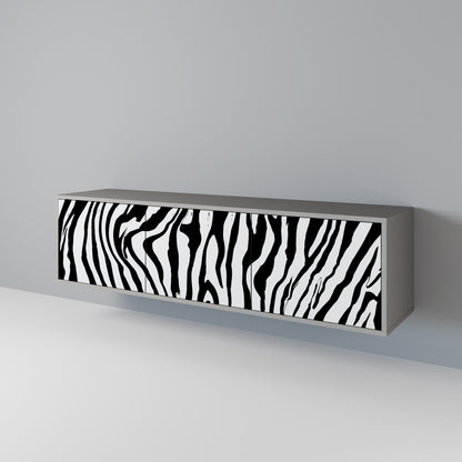 SPLENDID ZEBRA 3-dörrars TV-bänk i grå finish