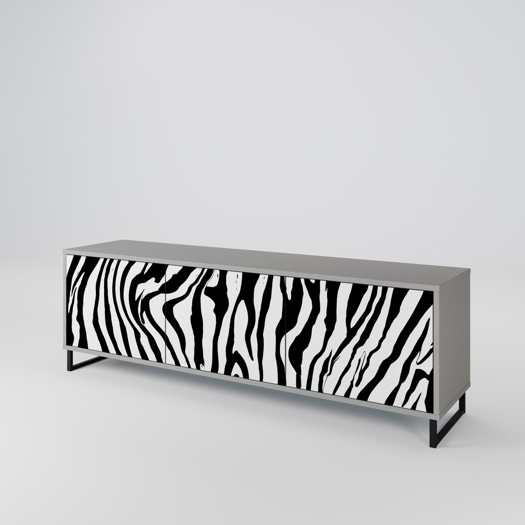 SPLENDID ZEBRA 3-dörrars TV-bänk i grå finish