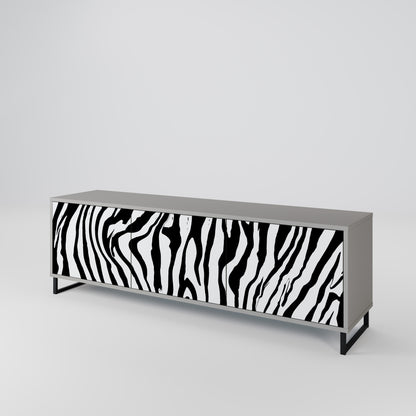 SPLENDID ZEBRA 3-dörrars TV-bänk i grå finish