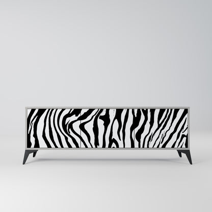 SPLENDID ZEBRA 3-dörrars TV-bänk i grå finish