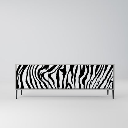 SPLENDID ZEBRA 3-dörrars TV-bänk i grå finish