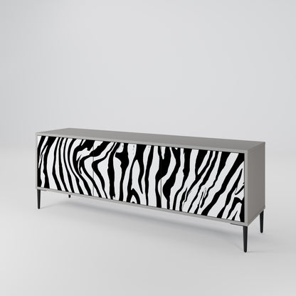 SPLENDID ZEBRA 3-dörrars TV-bänk i grå finish