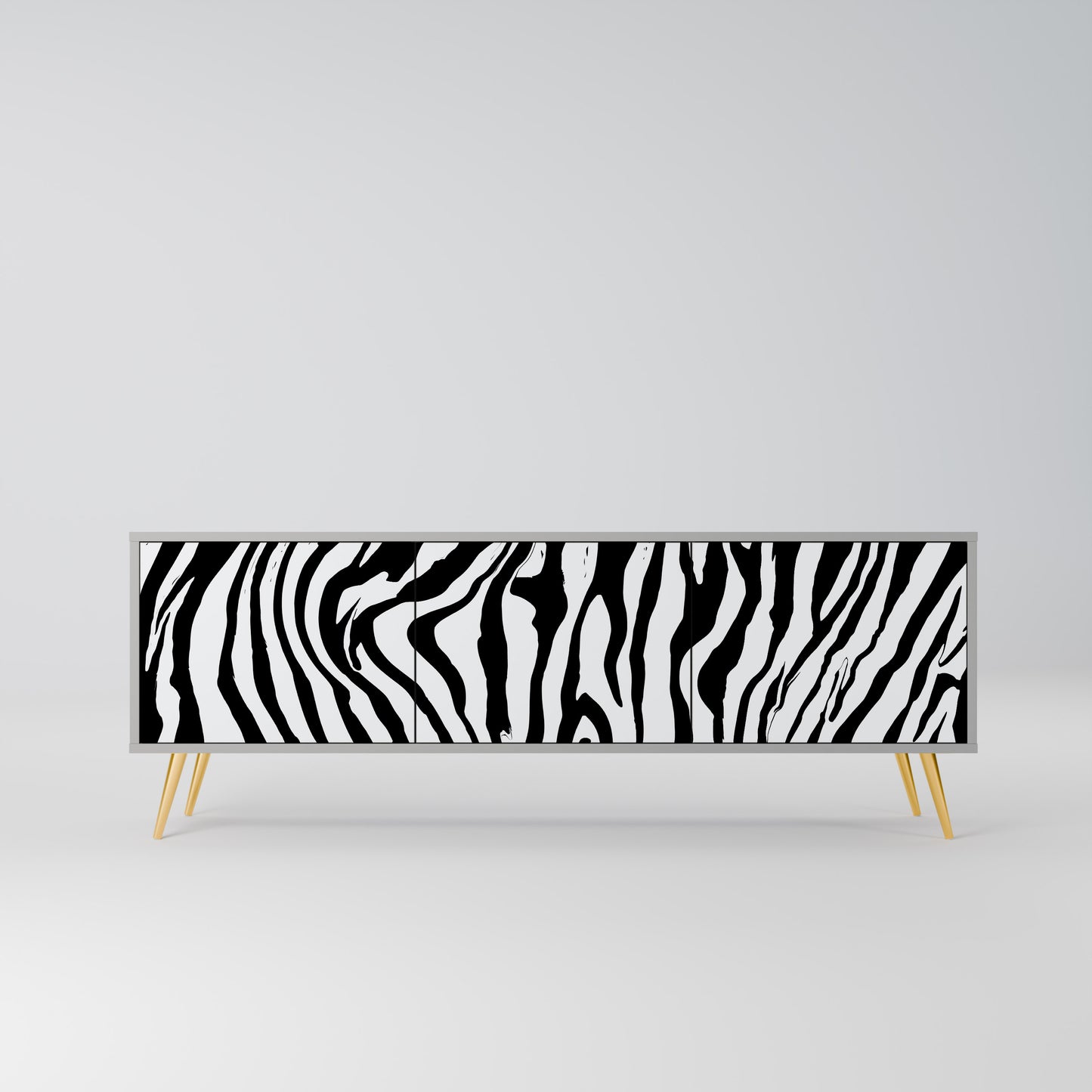 SPLENDID ZEBRA 3-dörrars TV-bänk i grå finish