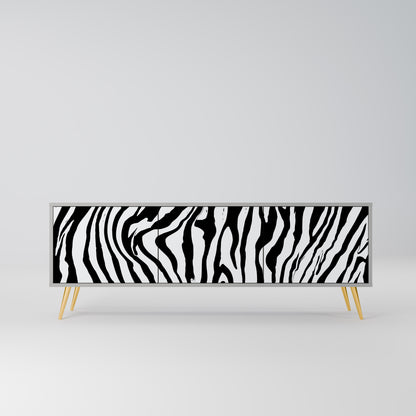SPLENDID ZEBRA 3-dörrars TV-bänk i grå finish