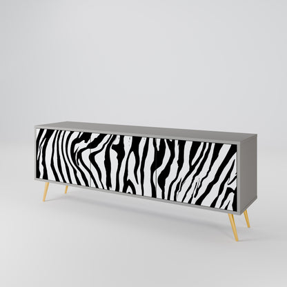 SPLENDID ZEBRA 3-dörrars TV-bänk i grå finish