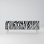 SPLENDID ZEBRA 3-Door TV Stand in Grey Finish