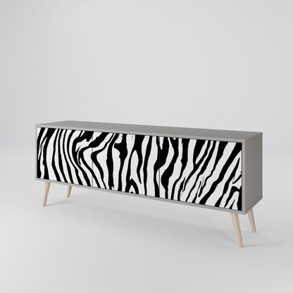 SPLENDID ZEBRA 3-dörrars TV-bänk i grå finish