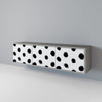 SLIPPING MINUTES 3-dörrars TV-bänk i grå finish